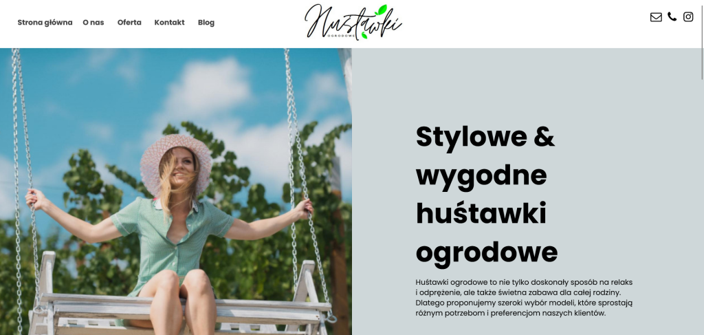 Huśtawki.pl – producent nowoczesnych huśtawek ogrodowych